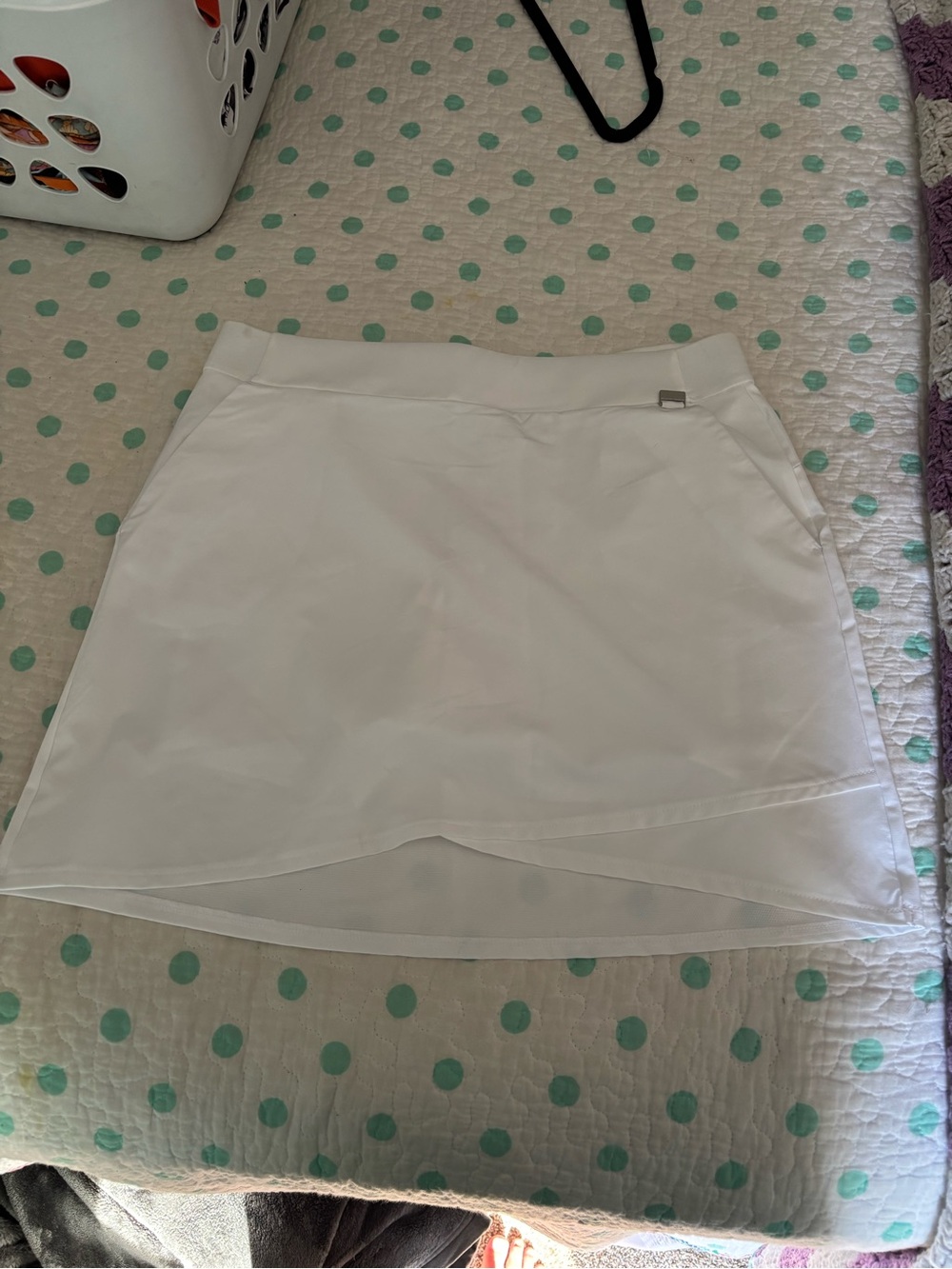 Greg Norman Collection White Asymmetrical Skort